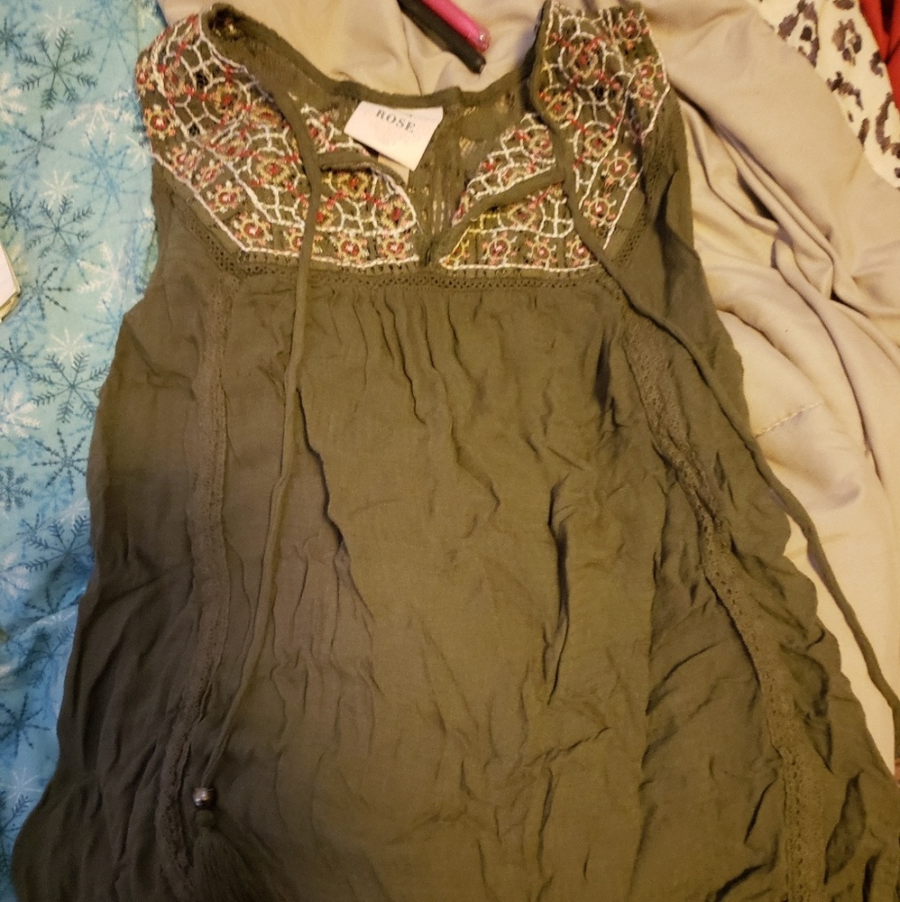 Olive tank top blouse